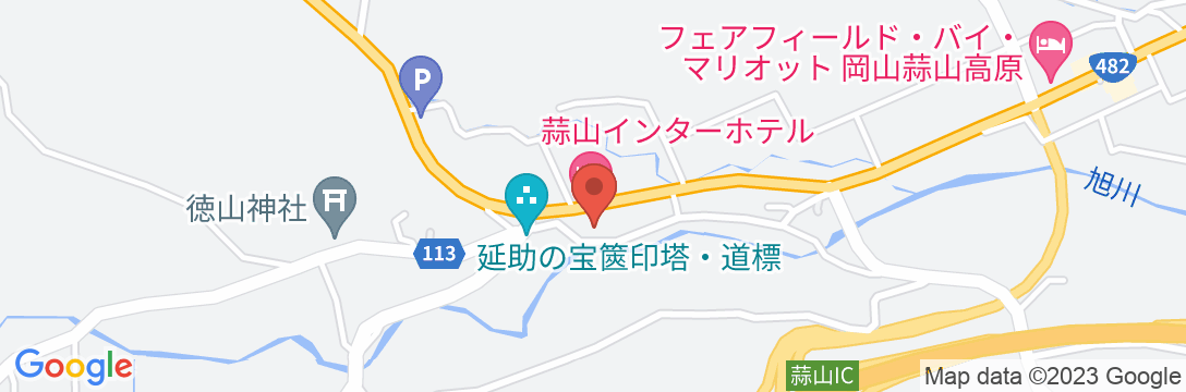 蒜山インターホテルの地図