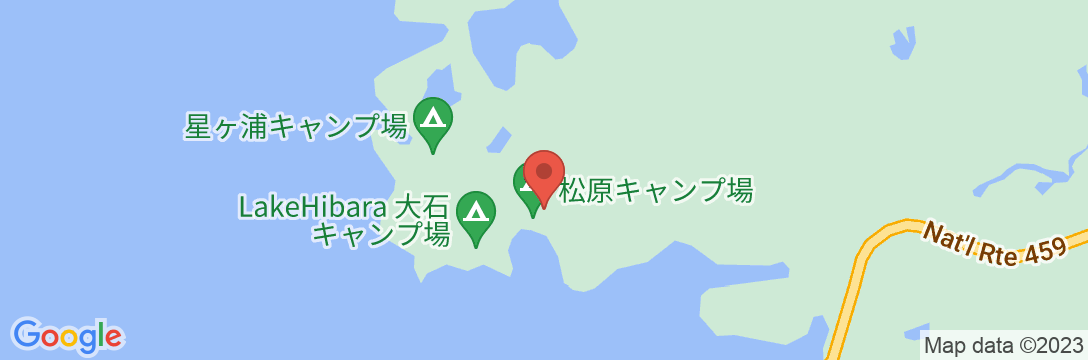 松原キャンプ場の地図