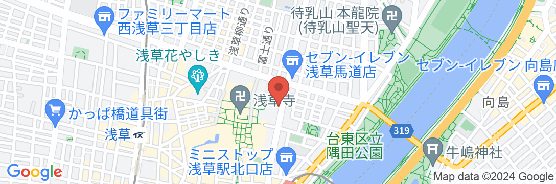 スーパーホテル浅草の地図