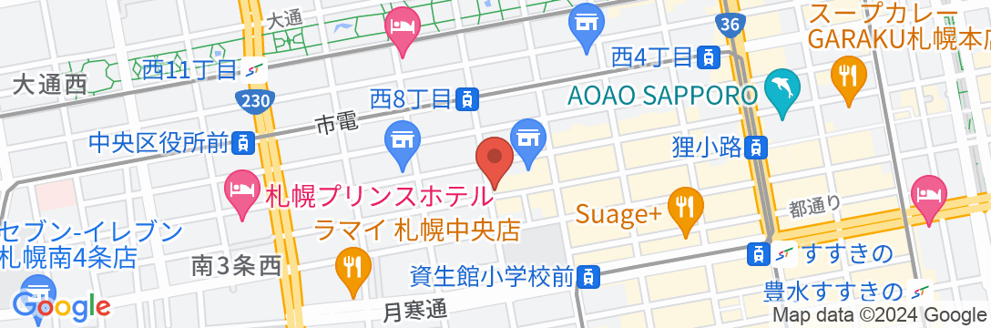ホテルブーゲンビリア札幌の地図