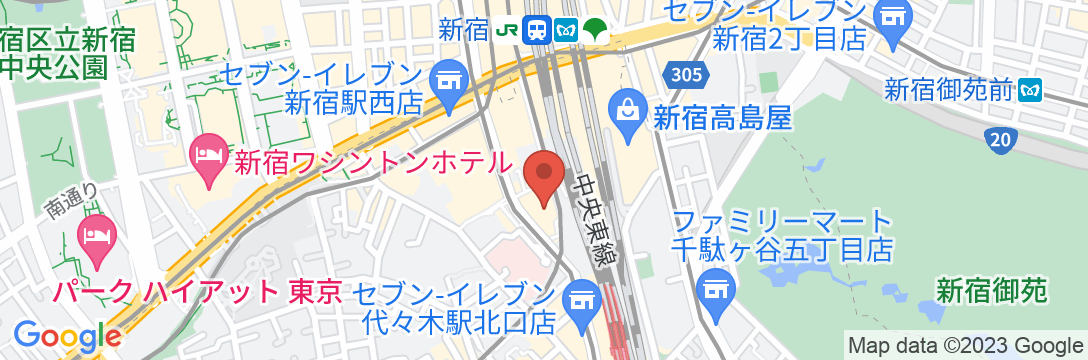 小田急ホテルセンチュリーサザンタワーの地図