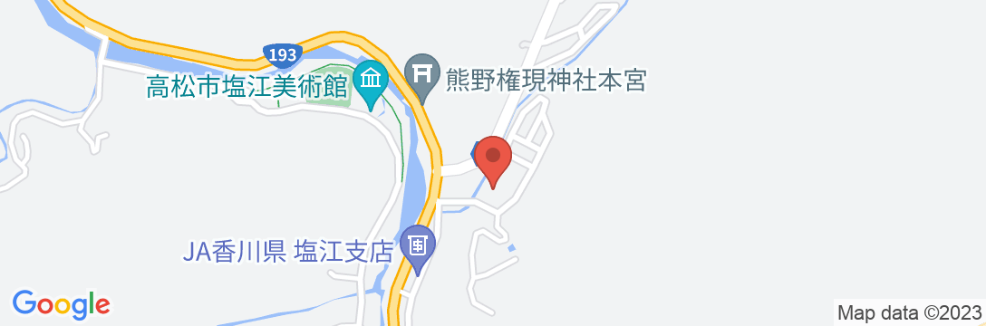 塩江温泉 塩ノ江新温泉ホテルの地図