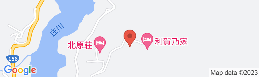 庄川峡 長崎温泉 北原荘の地図