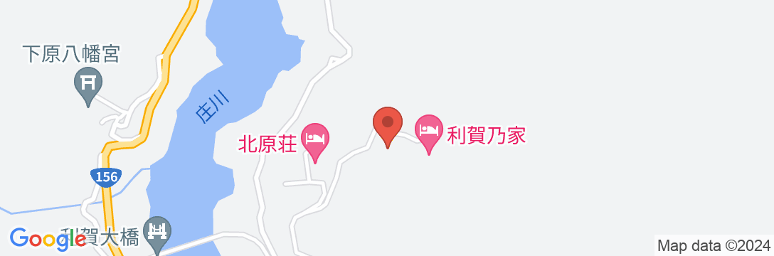 庄川峡 長崎温泉 北原荘の地図