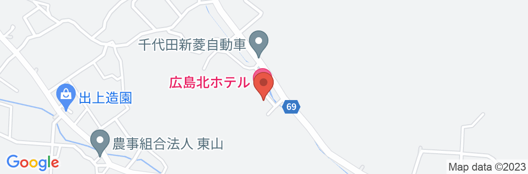 天然温泉 広島北ホテルの地図