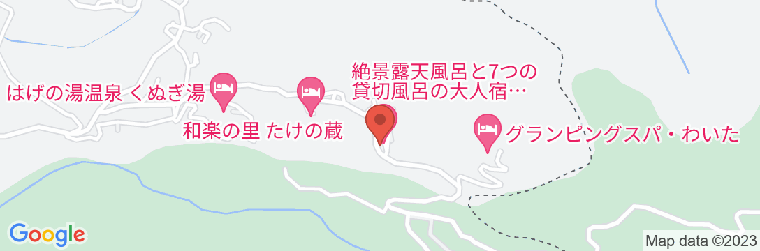 絶景露天風呂と7つの貸切風呂の大人宿 旅館 山翠の地図