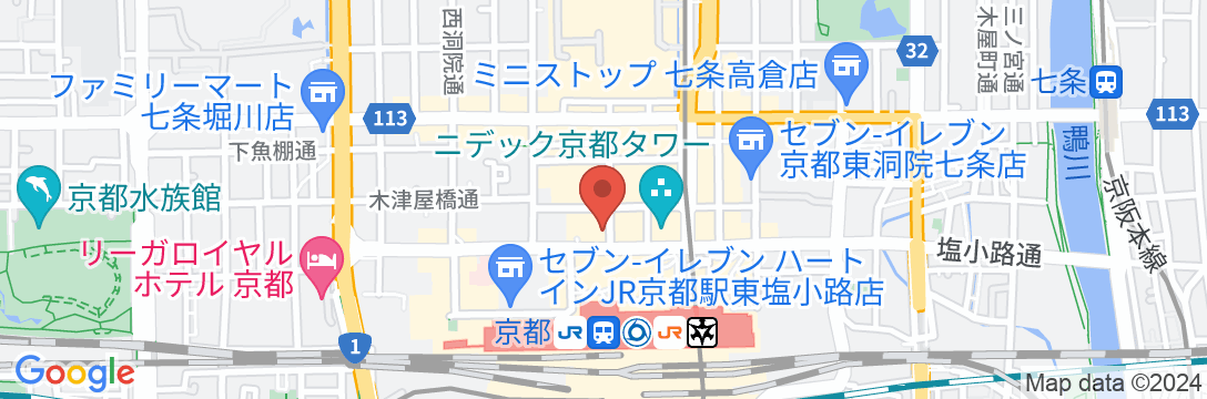 京都駅 元祖駅前 松本旅館の地図