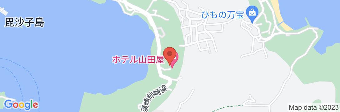 下田港を一望する絶景の宿 ホテル山田屋の地図