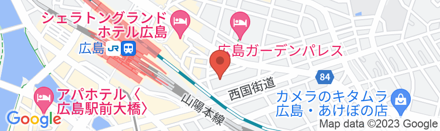 広島駅前ユニバーサルホテル新幹線口右の地図