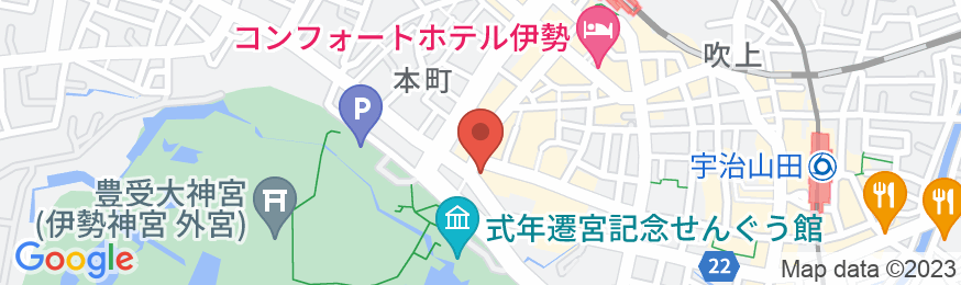 伊勢神宮(外宮さん)に一番近い旅館 旅館つるやの地図