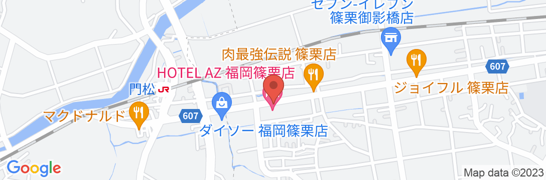 HOTEL AZ 福岡篠栗店の地図