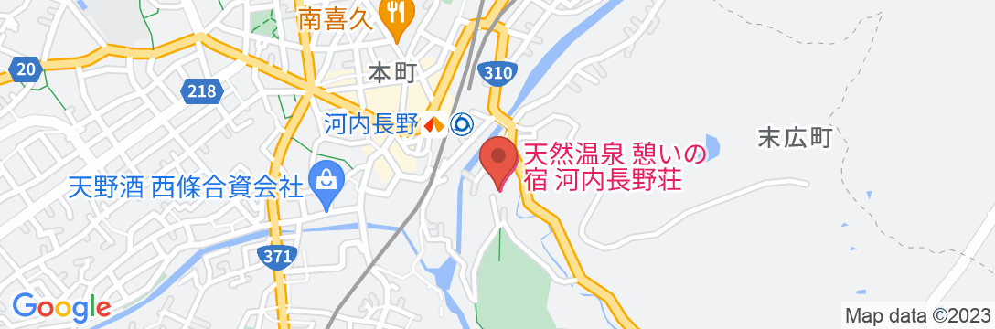 天然温泉 河内長野荘の地図