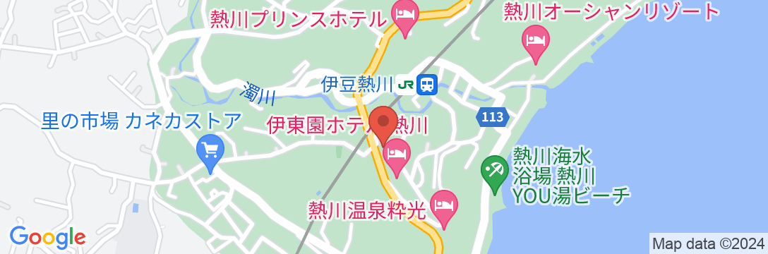 伊東園ホテル熱川の地図