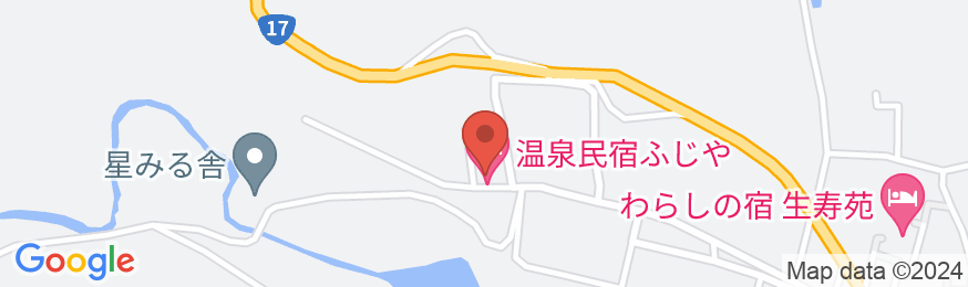 猿ヶ京温泉 温泉民宿 ふじやの地図