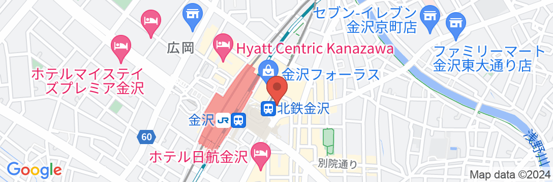 ホテル金沢の地図
