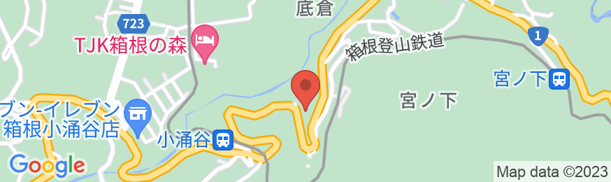 箱根七瀬(旧真奈邸箱根)の地図