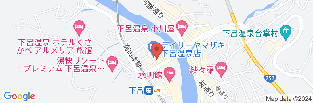 下呂温泉 温泉ビジネスホテル富喜屋の地図