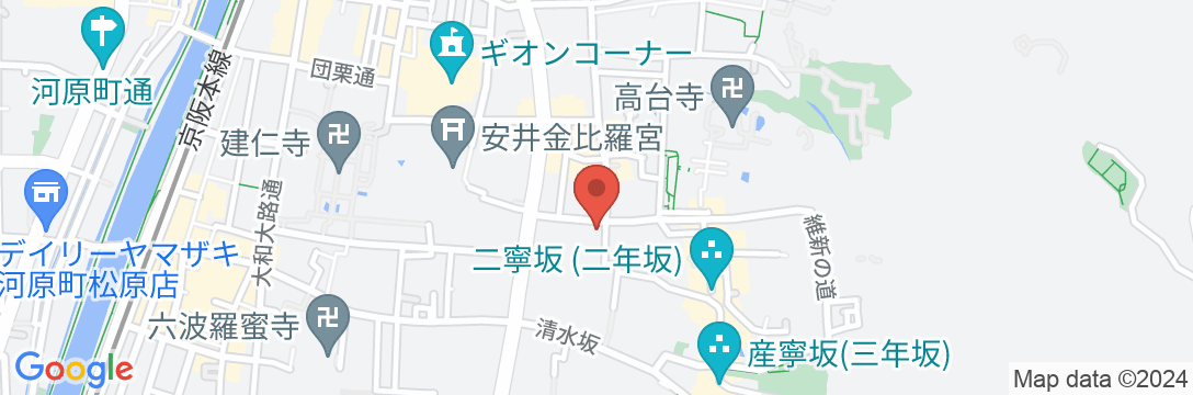 京小宿 八坂 ゆとねの地図