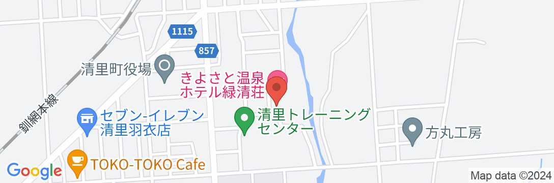 ホテル緑清荘の地図