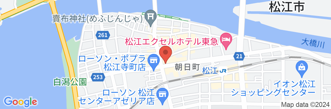 ドーミーインEXPRESS松江(ドーミーイン・御宿野乃 ホテルズグループ)の地図