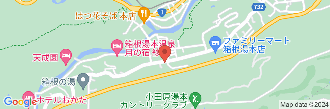 箱根湯本温泉 あうら 橘の地図