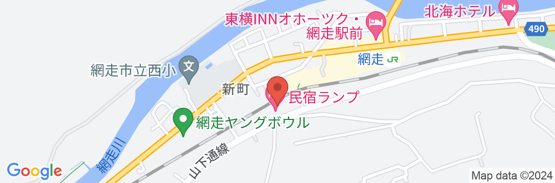 民宿ランプの地図
