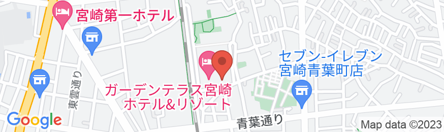 THE MEIBIA MIYAZAKI(ザ メイビア宮崎)(旧ガーデンテラス宮崎ホテル&リゾート)の地図