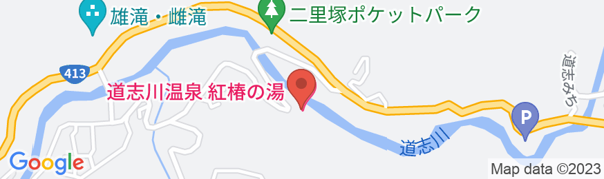 道志川温泉 紅椿の湯の地図