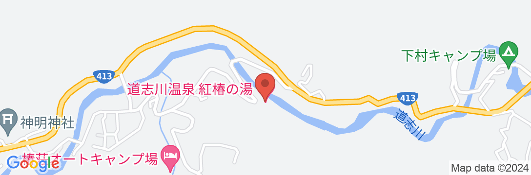 道志川温泉 紅椿の湯の地図