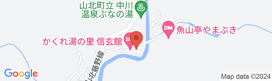 中川温泉 信玄館の地図