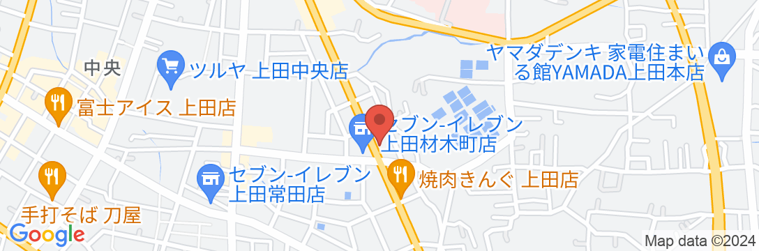 ホテルルートイン上田-国道18号-の地図