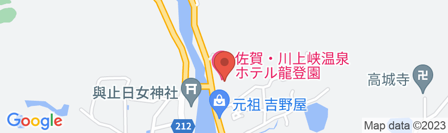 佐賀・川上峡温泉 ホテル龍登園の地図