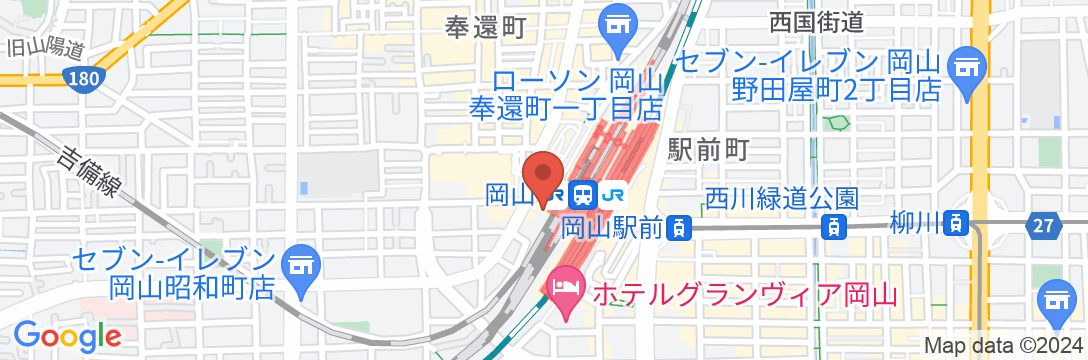 ヴィアイン岡山(JR西日本グループ)の地図