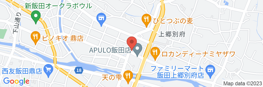 サザンクロスイン飯田(旧 ニューホテル伊奈)の地図