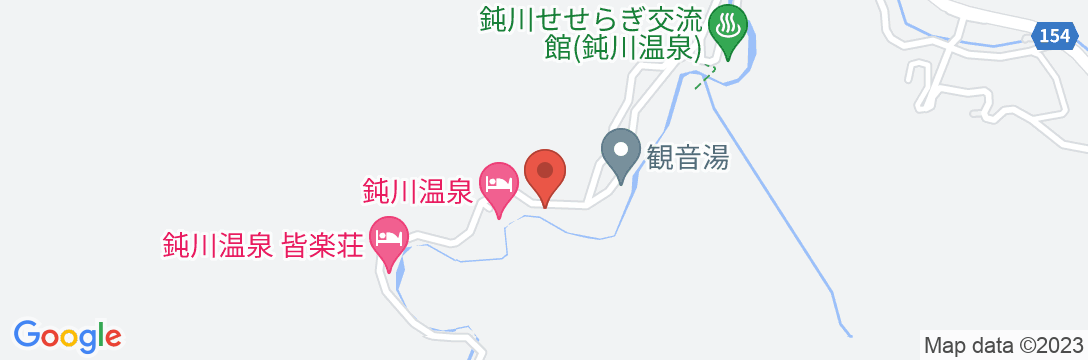 鈍川温泉 美賀登(みかど)の地図