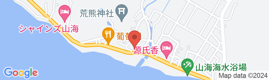 海辺の民宿八嶋荘の地図