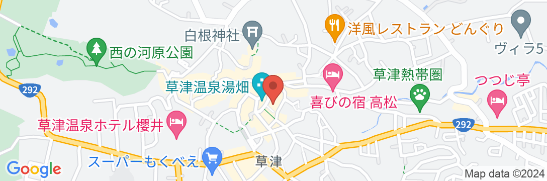 草津温泉 湯畑草菴(そうあん)の地図