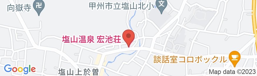 塩山温泉 宏池荘の地図