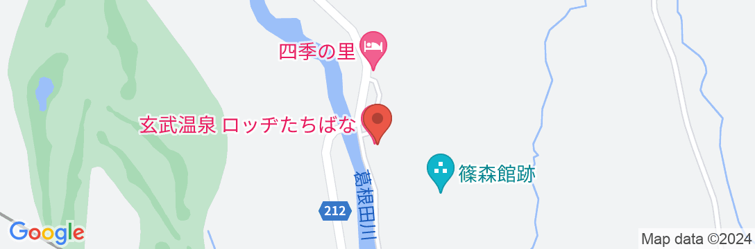 玄武温泉ロッヂたちばなの地図