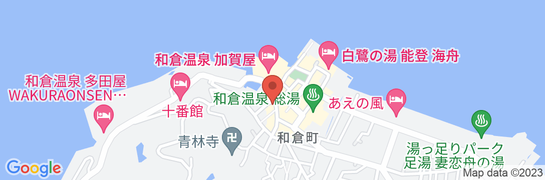 和倉温泉 味な宿 宝仙閣の地図