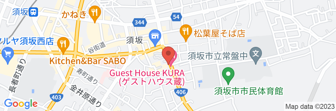 ゲストハウス蔵(Guest House KURA)の地図