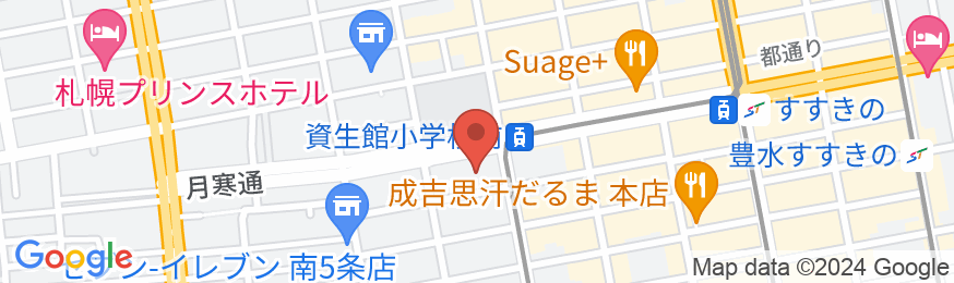 アパホテル〈札幌すすきの駅西〉の地図