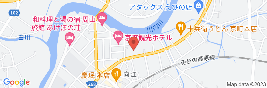 京町温泉 玉泉館の地図
