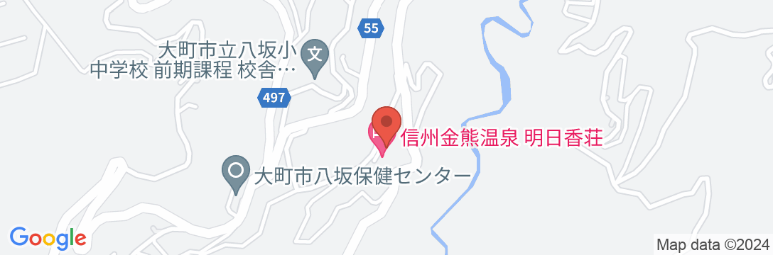 信州金熊温泉 金太郎乃湯 明日香荘の地図
