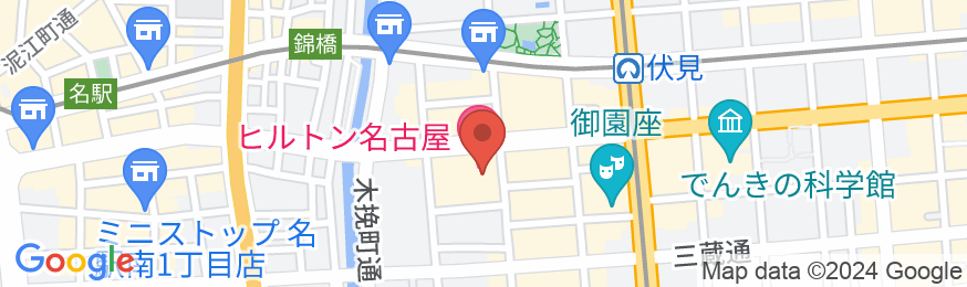ヒルトン名古屋の地図