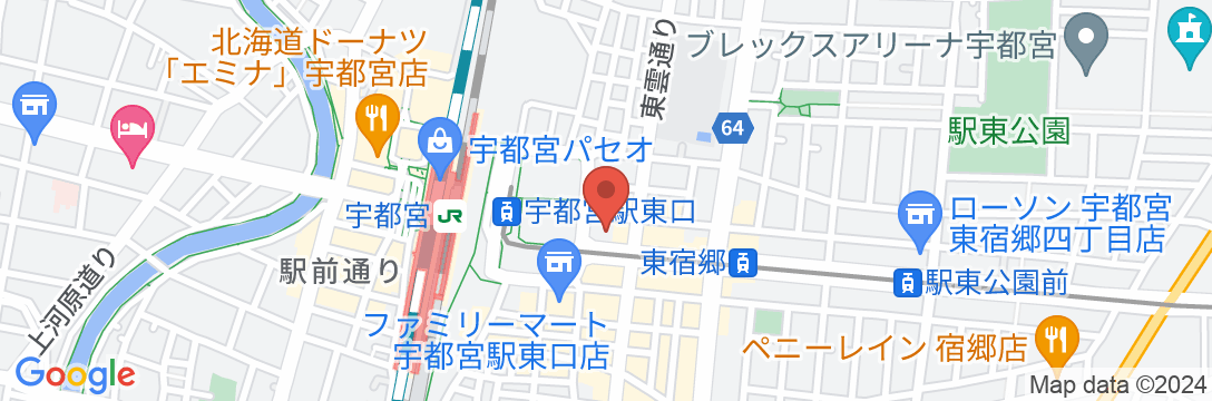ダイワロイネットホテル宇都宮の地図