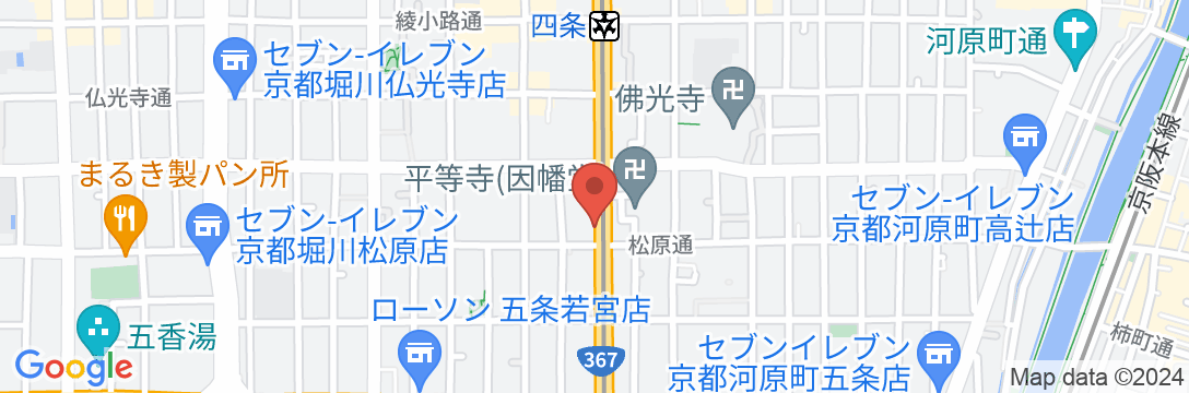 京都糸屋ホテル kyoto ITOYA hotelの地図