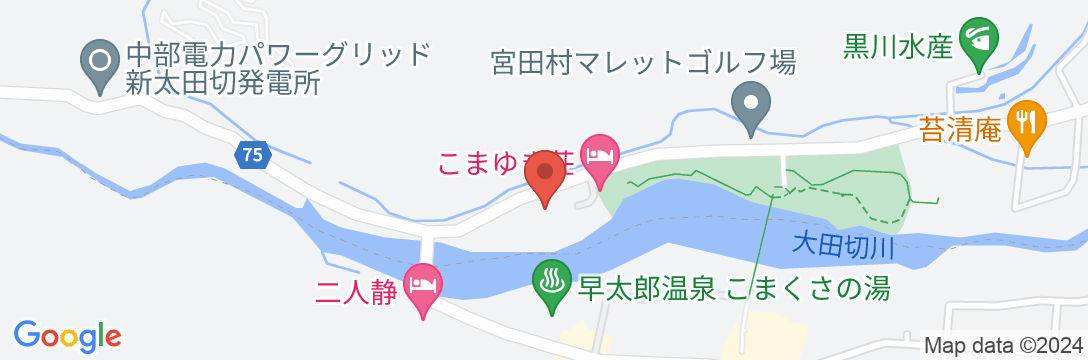早太郎温泉 宮田観光ホテル 松雲閣の地図