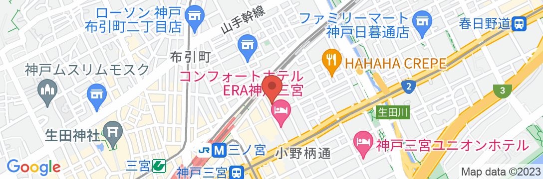 住友不動産ホテル ヴィラフォンテーヌ神戸三宮の地図