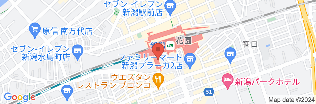 JR東日本ホテルメッツ新潟の地図